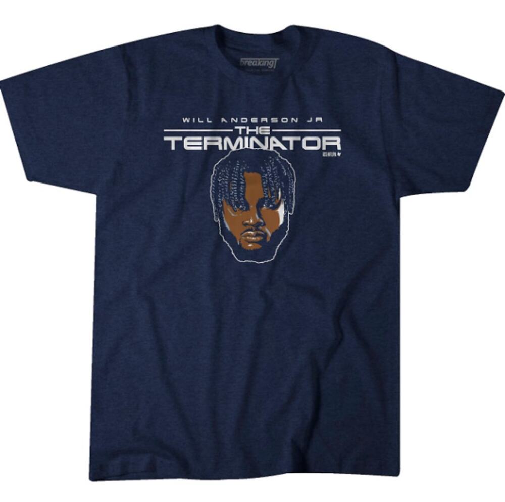 BREAKING T Men's Houston Texans Will Anderson Terminator T-Shirt Small Blue NWOT